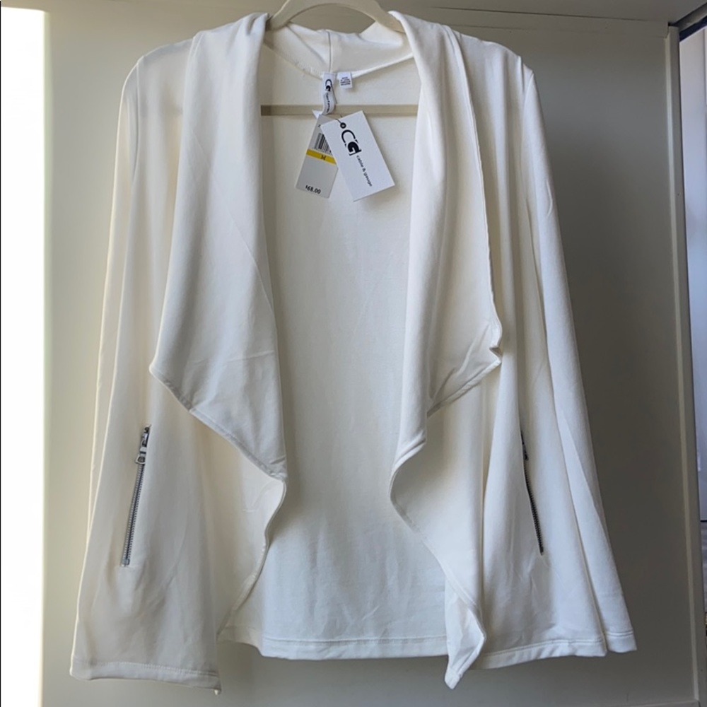Cable & Gauge Ivory Drape Cardigan/Jacket